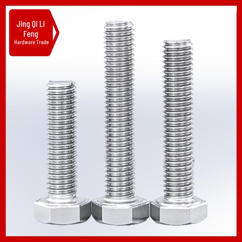 201 Stainless Steel Hex Head Full Thread Bolt: Wear & Corrosion Resistant, M4-M14 for Aerospace Machinery