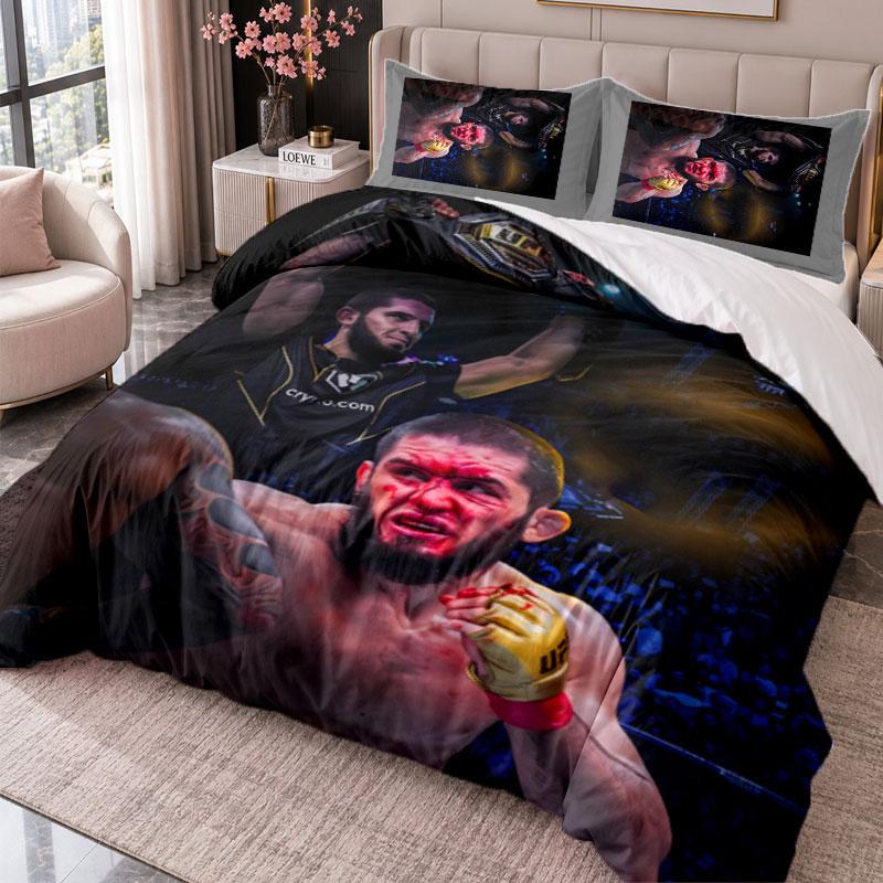 Islam Makhachev 3Pcs Bedding Set Duvet Cover With Two Pillowcases For Bedroom Home Decoration