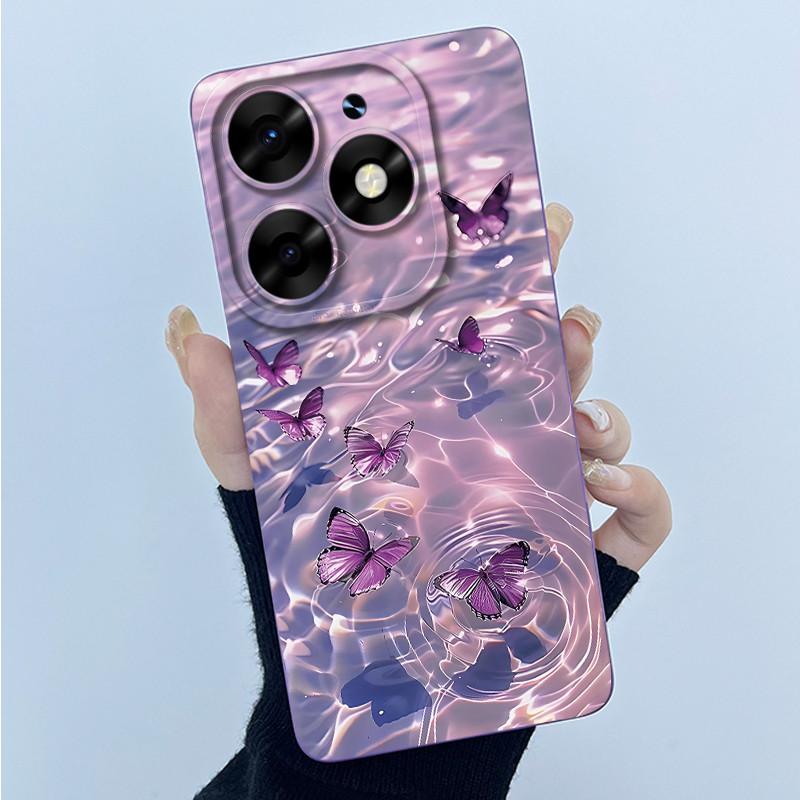 For itel S23 Plus Phone Case S681LN Cover Fashion Simplicity Oil Painting Floral Soft Liquid Silicone Shell For itel S23+ Fundas