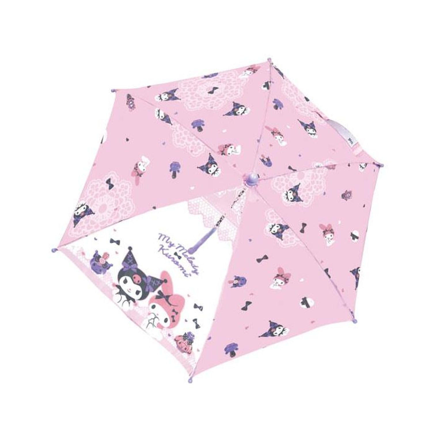 

My Melody Kuromi Umbrella 40cm Transparent Window Hand Open Sanrio Cute