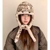 Berretto Invernale Lavorato a Maglia per Donna con Design a Lettere Colorate e Protezione per le Orecchie per uno Stile Casual