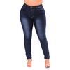 Plus Size Skinny Leg Jeans for Women Sculpting Slim Fit Pencil Denim Pants Mid-Rise High Stretch Trousers