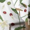 Natural Coffea Or Coffee Tree Leaves Chiffon Sheer Curtains for Living Room Bedroom Window Curtain Voiles Tulle Cortinas