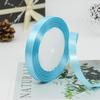 Factory Wholesale 1.5 Inches Single Sided Pastel Satin Ribbon Decorative Polyester Fabric Solid Logo Hair Gift Decoration