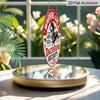 2D Flat, 1pc Aluminum Sign Decor, Retro "Be Careful with Sausage Dogs" Sign, 7.87in Decorative Wall Art Plaque with Red Border, Playful Sausage Dog