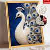 DIY Pearl Embroidery Diamond Painting Kit Elegant Peacock Sparkling Beads Art Craft Handmade Decoration Gift for Home