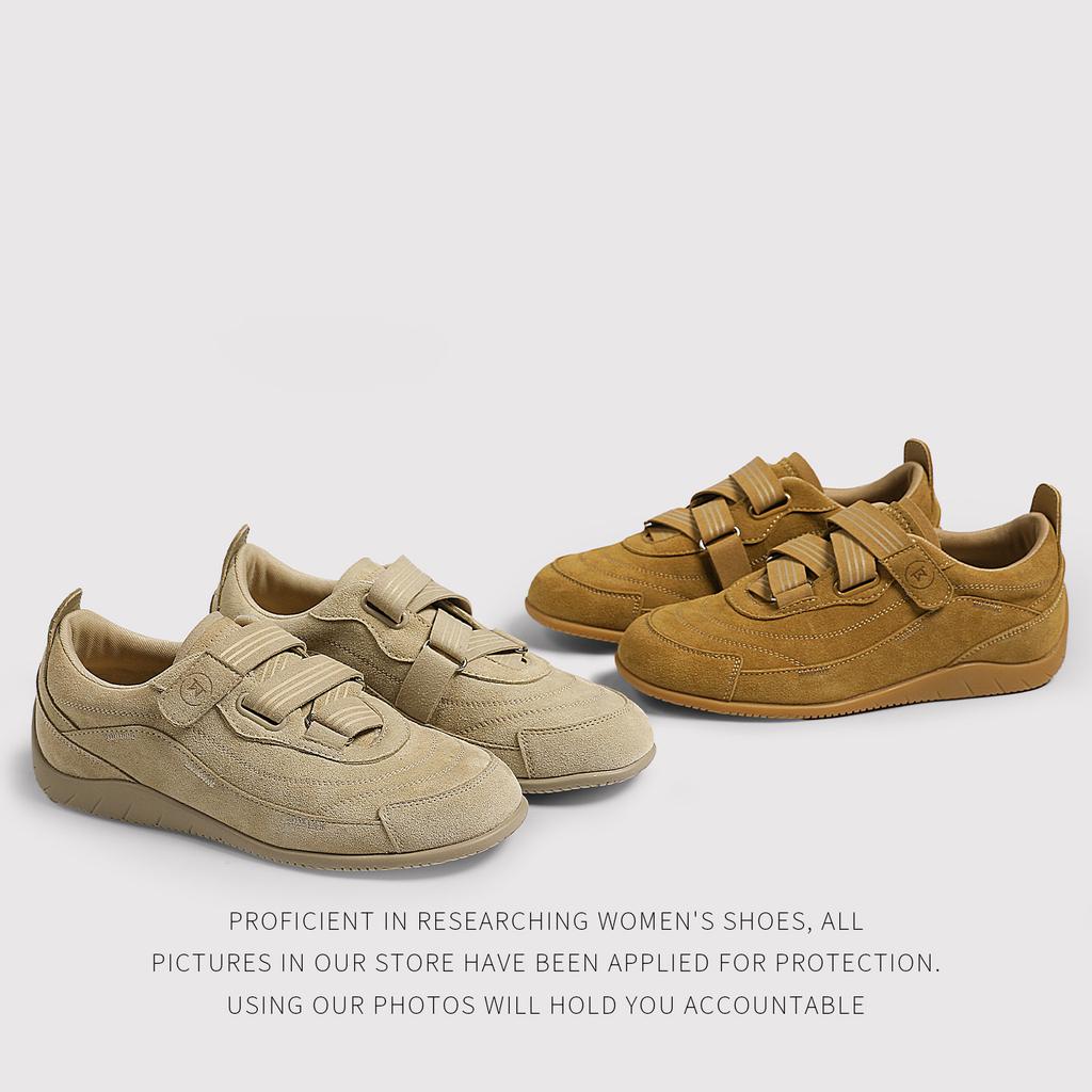 Velcro Retro German Training Shoes For Women, Flat Casual Sports Sneakers, Niche Women'S Shoes