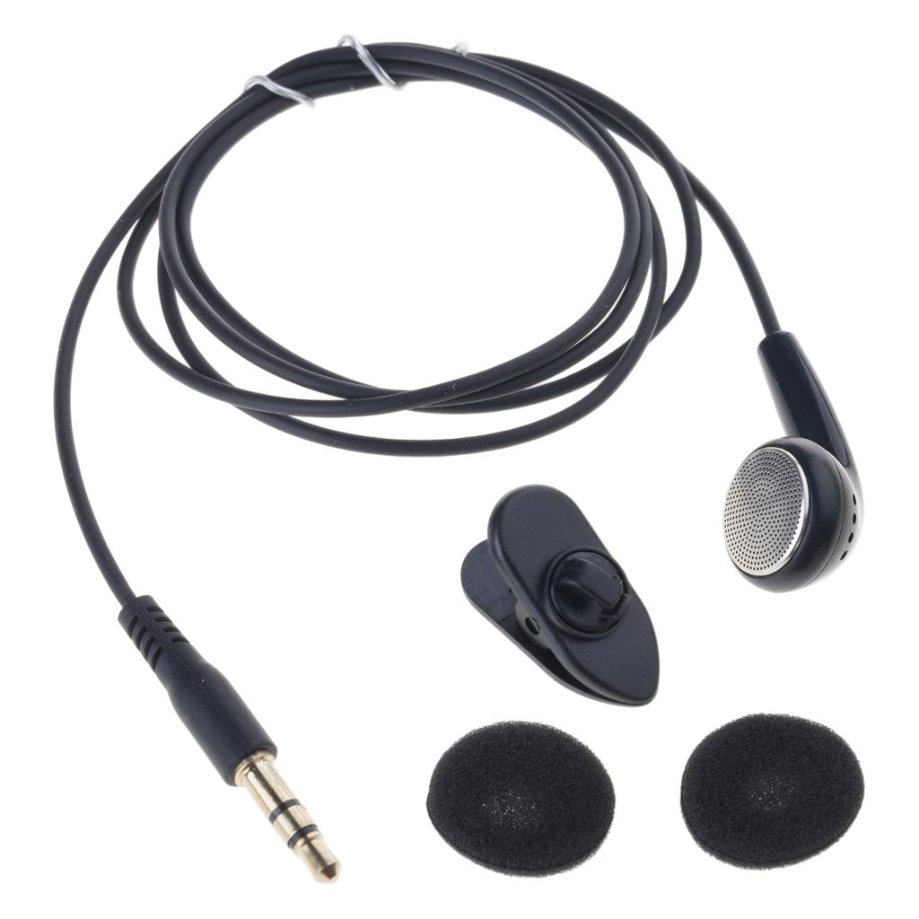 3.5mm in Ear Single-Side Earphones Single Side Corded Headsets Mono Earbud Headphone for Mobile Phones Notebook