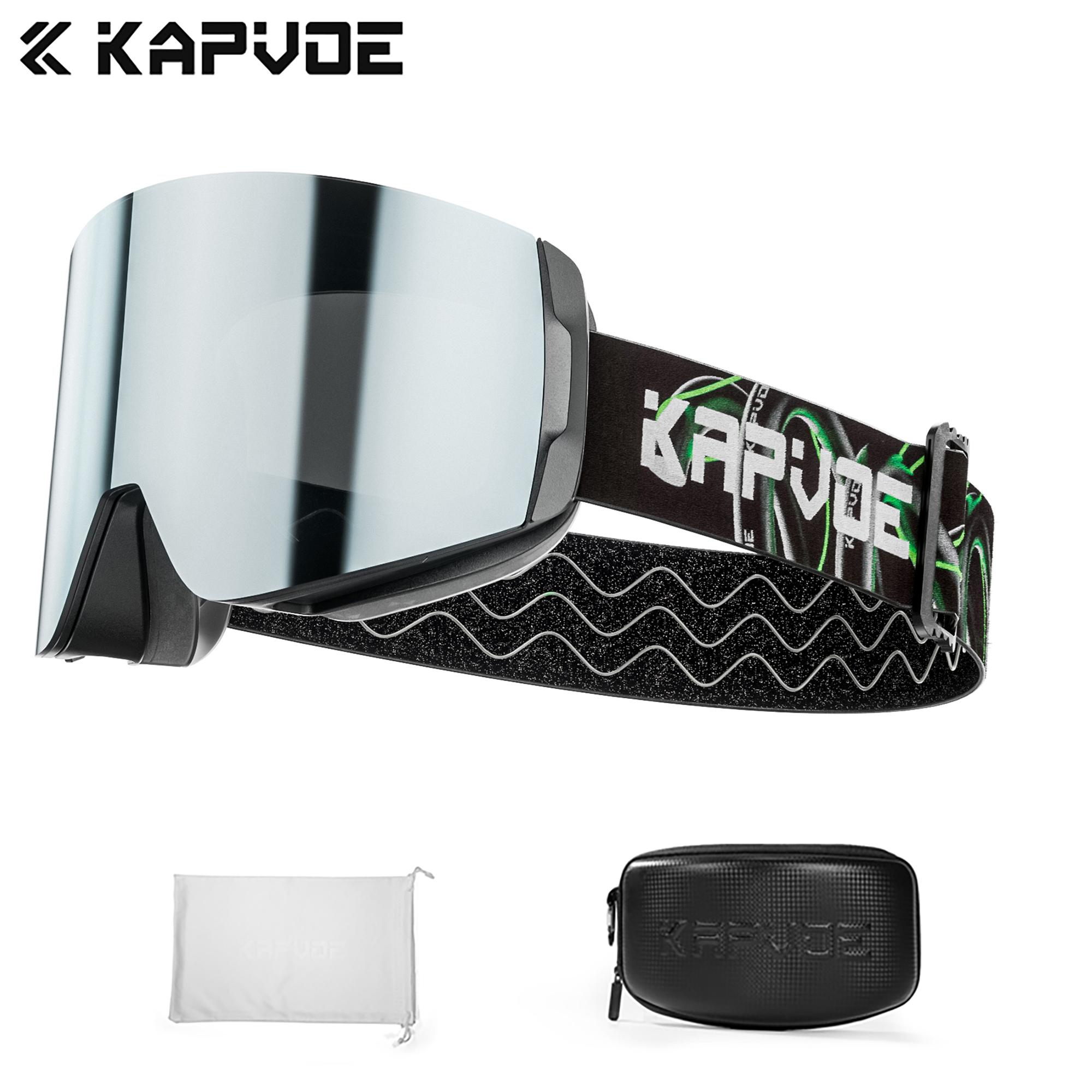 

Kapvoe Ski Goggle Snow Goggles Snowboard Anti-Fog Mask for Men Women Eyewear Kit Cylindrical UV400 Snow Glasses Snowmobile