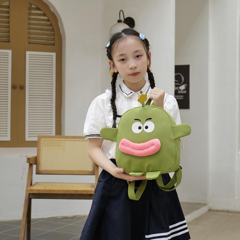 Cute Cartoon Student Backpack Stylish And Fun Nylon Dual Shoulder Bag For Kids