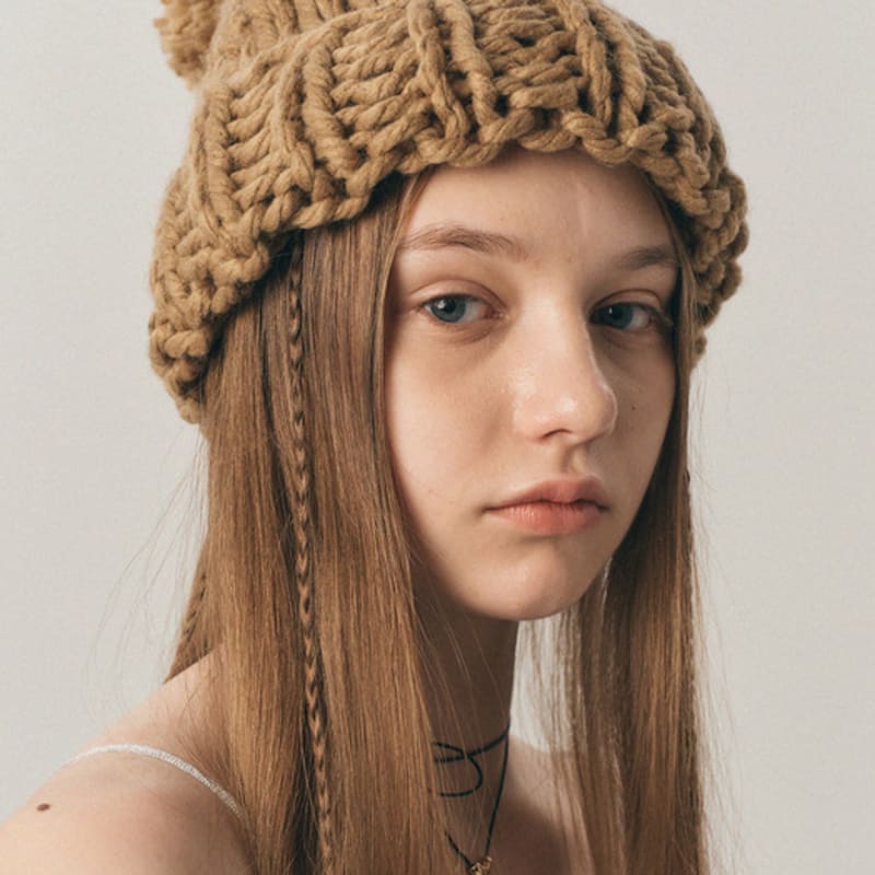 Marchen Loop Knit Chunky Hat_6color