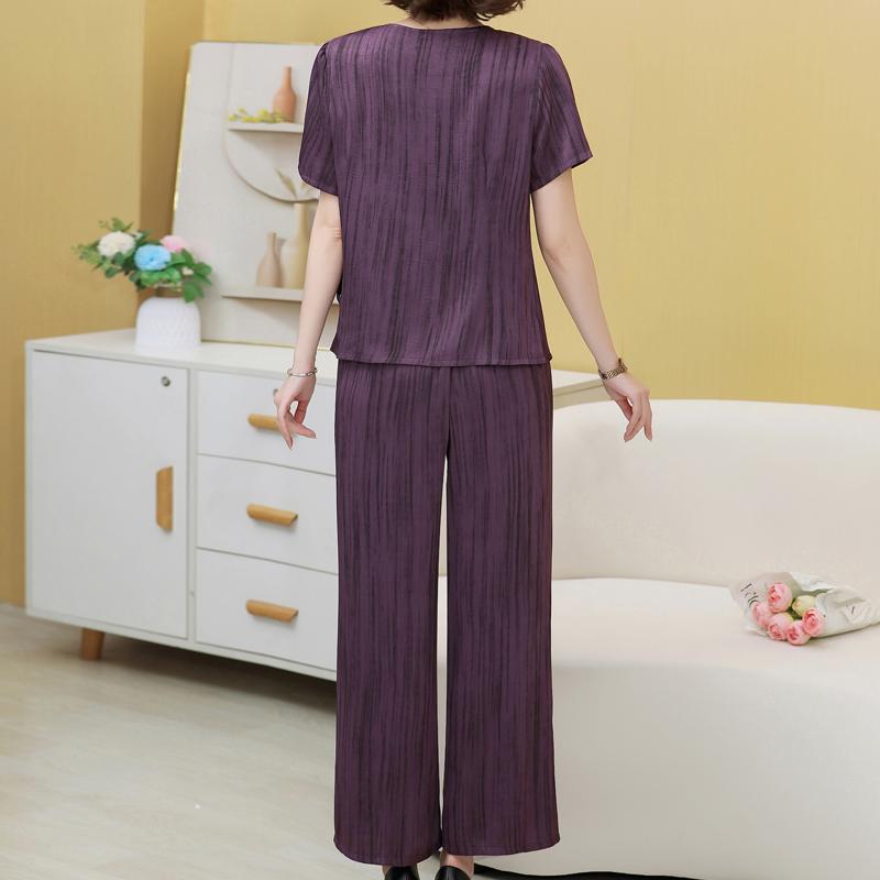 Women's Plus Size 2-Piece Casual Set, Short Sleeve Top & Wide Leg Pants (XL-5XL)