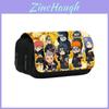 Padrão de Desenho Animado Naruto Bolsa de Armazenamento de Papelaria com Aba Dupla Camada para Estudantes e Colecionadores