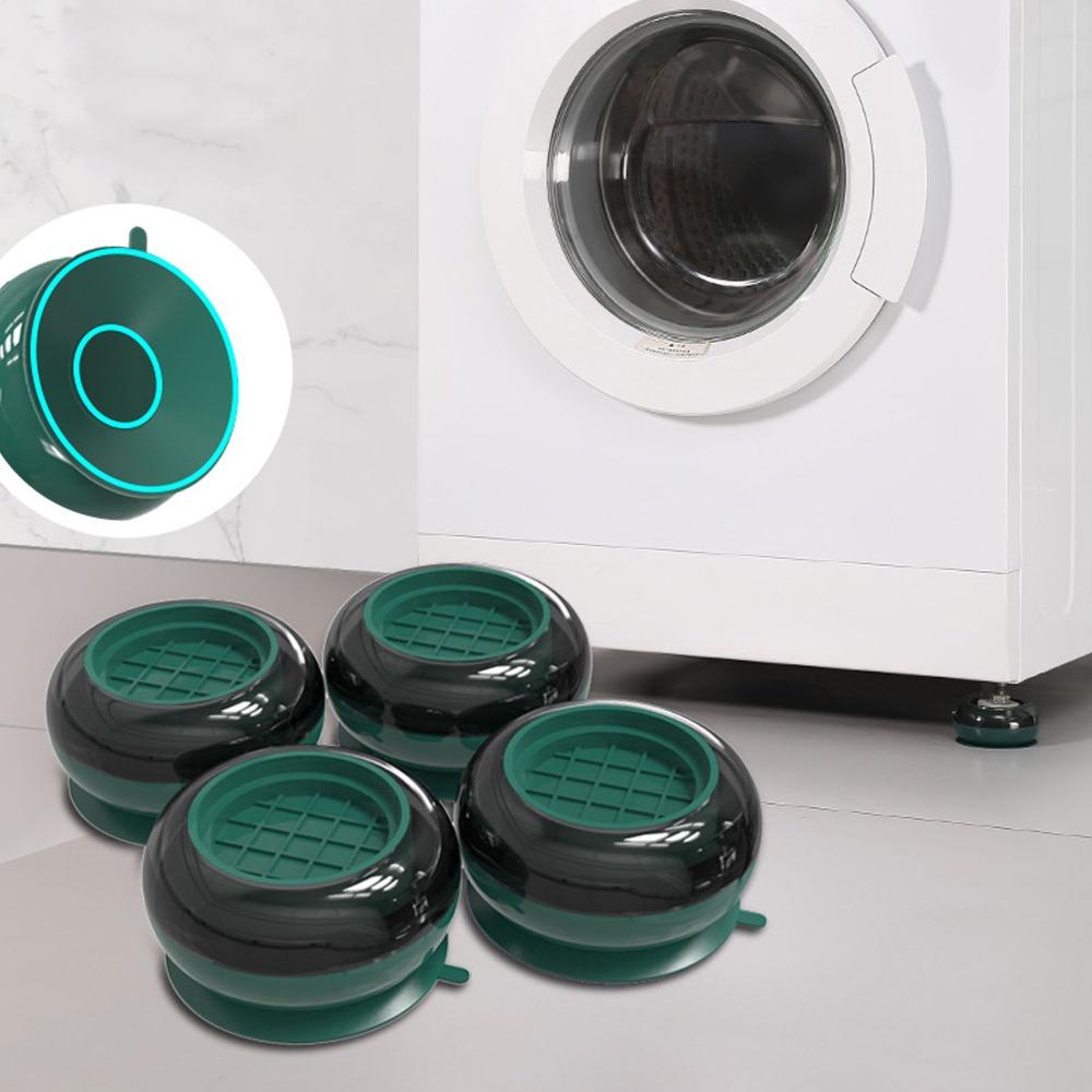 4Pcs Green Universal Washing Machine Refrigerator Base Stand PS, PP 50 X 40 X 76 Mm Double Layer Movable Appliance Riser