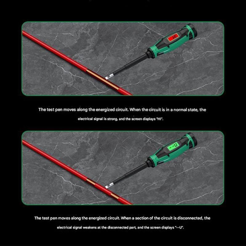 Compact Design Ergonomic Handle Electric Screwdriver Featuring Digital Voltage Tester Lightweight for Home Auto Repair