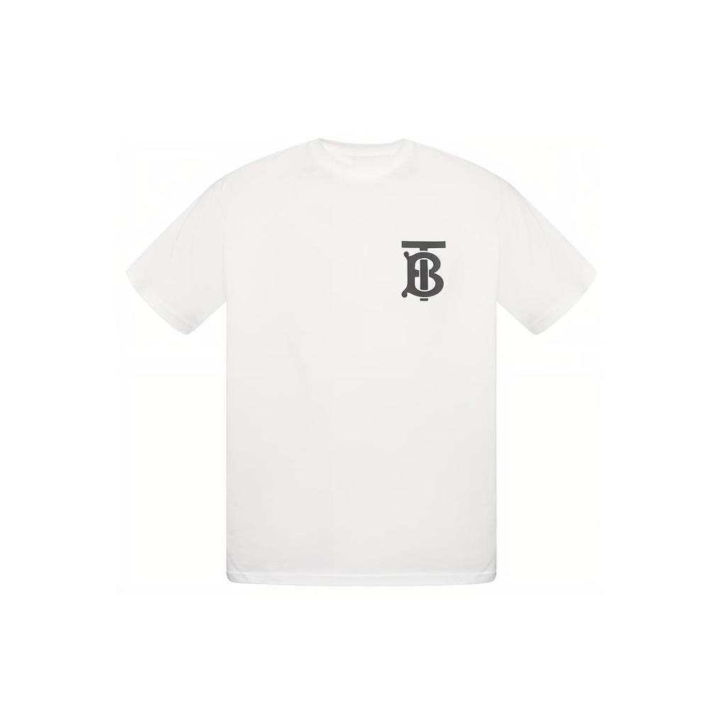 Burberry T Shirts Men's White Crew Neck Moderate 8017485