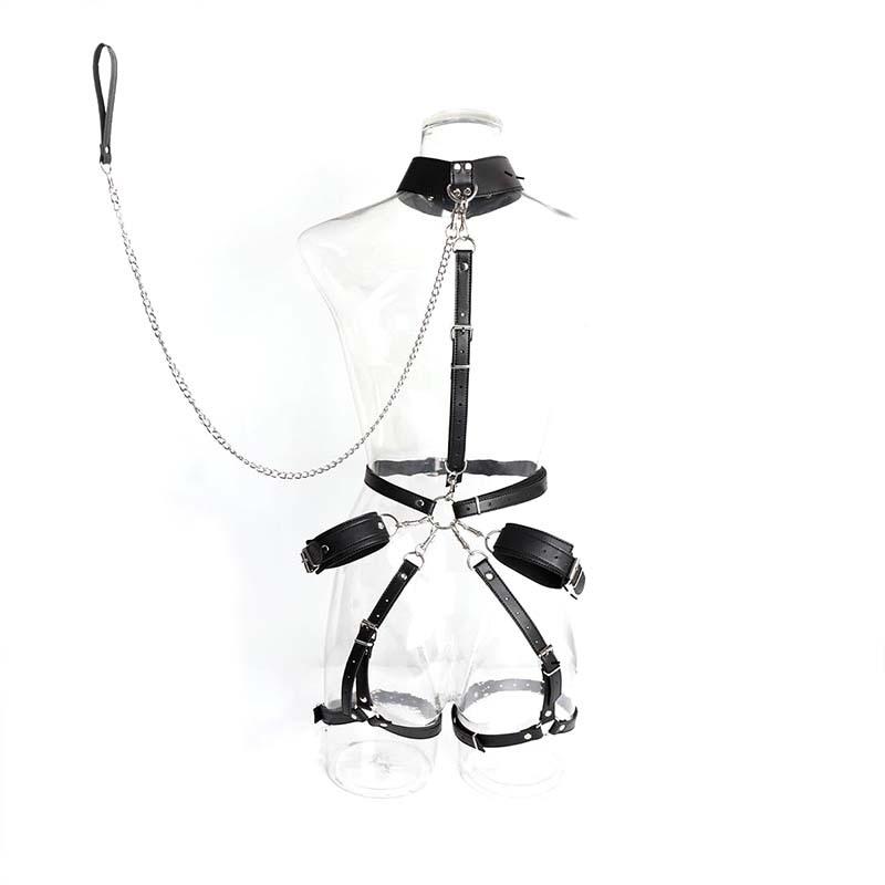 Adult Sex Toys Bundled SM Female Sexy Thigh One-piece Bondage Clothes Straps Alternative Sex Tools