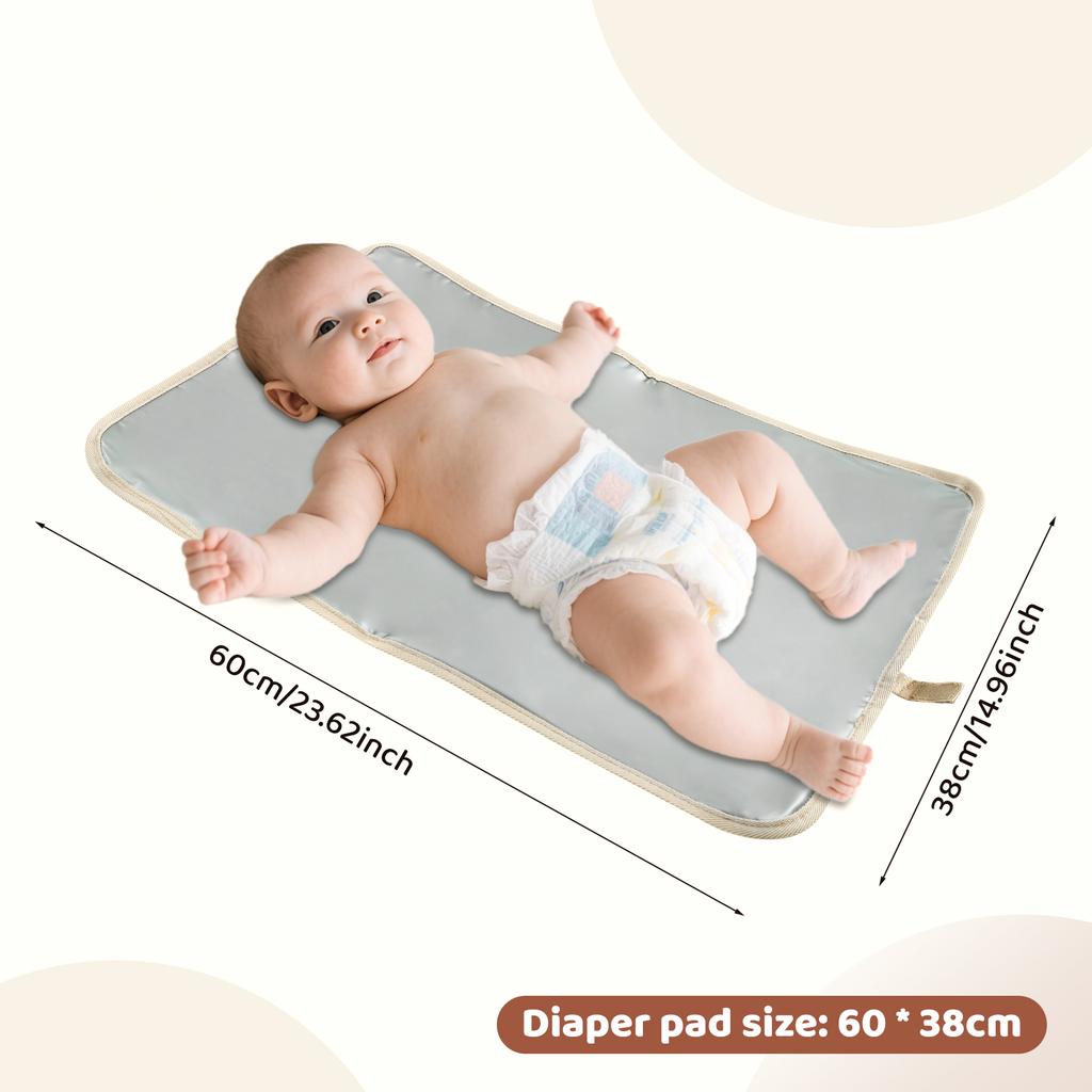 Baby Diaper Bag Backpack Nylon Waterproof Baby Nappy Travel Bag with Changing Pad Large Capacity Outdoor Tote Baby Essentials