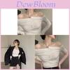 Oversize Fishbone Oneshoulder T Shirt With Embroidery For Womens Fashion
