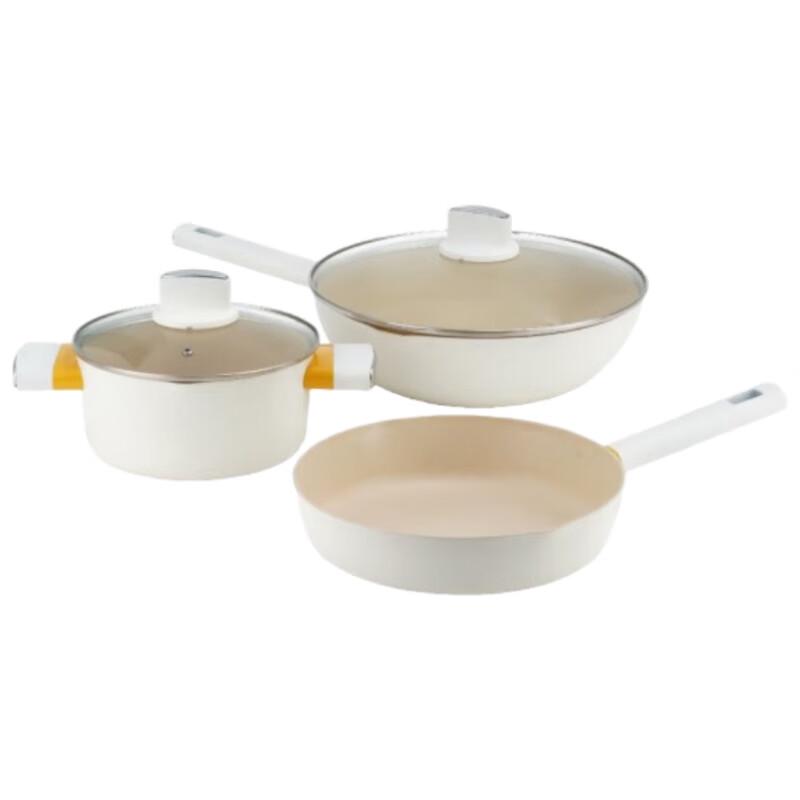 DESLON Silver Moon Maifan Stone Non-stick Cookware Set (3-Piece)