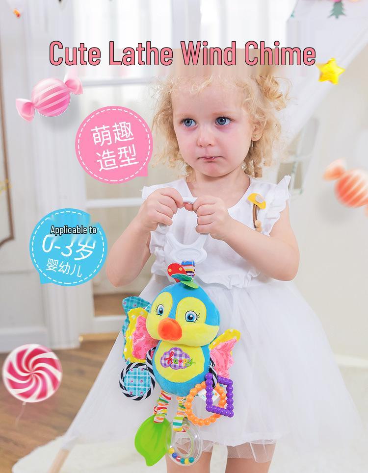 HappyMonkey Baby Sensory Plush Rattle & Teether Toy