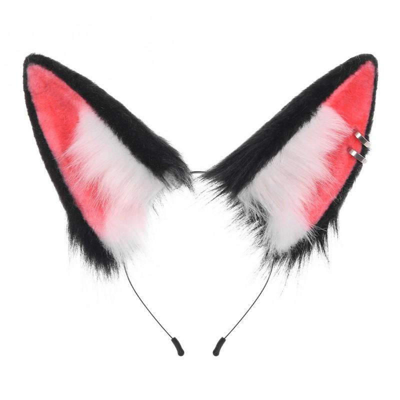 Anime Cosplay Wolf Dog Costume Set With Plush Ears Tail Hoodie Outfit Adult Halloween Convention