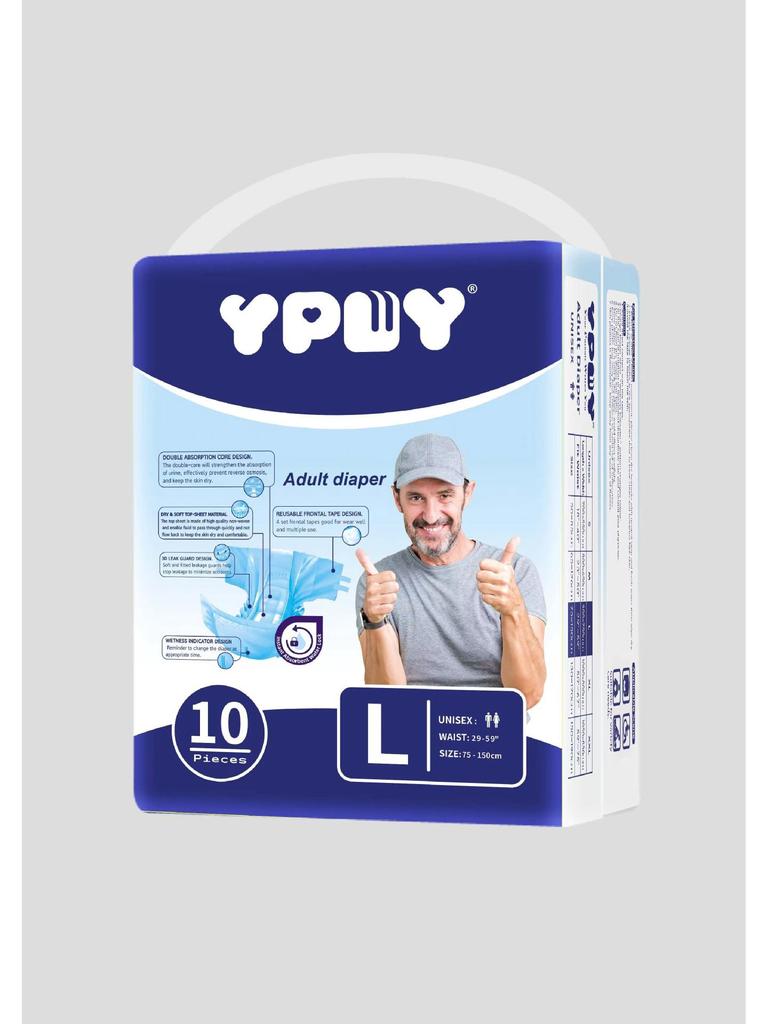 YPWY Bilingual Adult Diapers, Plus Size, Thickened, Super Absorbent