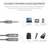 3.5mm Audio Splitter Cable for Laptop Headset Mic Black