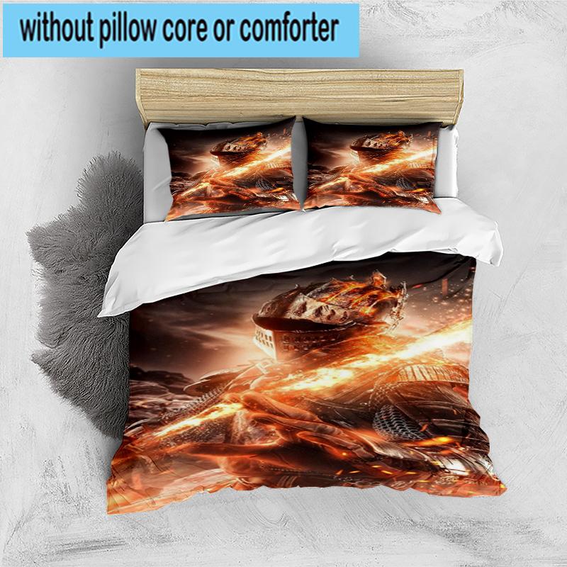 3PCS Knightly Crusader Armor 3pcs Bedding,Including 3PCS Duvet Cover And 2pcs Pillowcases Perfect for Christmas,Ideal for Bedroom, Dormitory