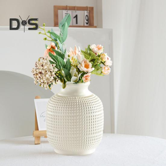 Vaso per fiori in plastica per interni ed esterni moderno portafiori veri secchi contenitore per composizioni floreali soggiorno camera da letto centrotavola decorazione