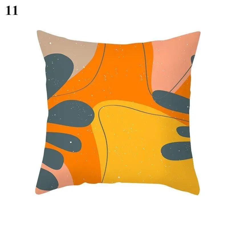 Clip Red Brown Pillowcase Decorative Geometric Print Abstract Pattern Pillowcase Home Supplies Pillowcase Sofa Cushion Cover
