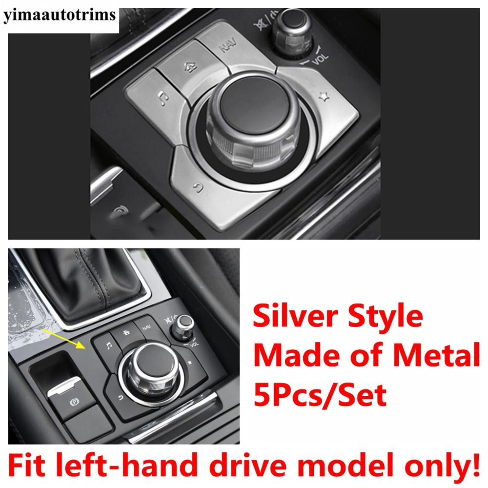 For Mazda CX-5 CX5 2017 -  Electrical Park Hand Brake Center Multimedia Knob Button Panel Cover Trim  Accessories Interior