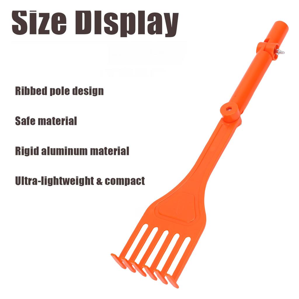 Mini Rake Head Rotating Handle Plastic Rake Tool for Removing Leaves Debris From Roofs Gutters