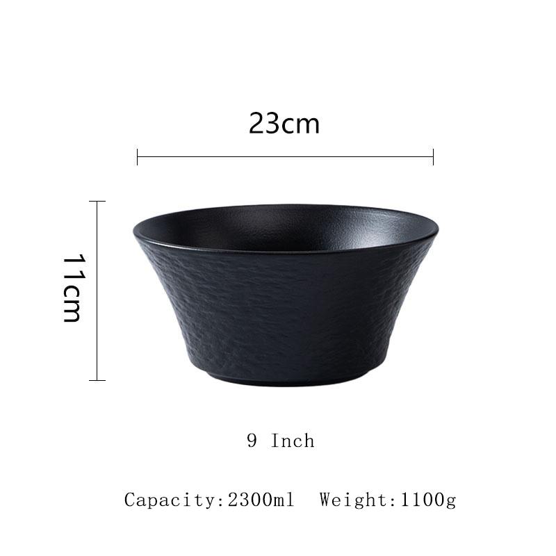 Ceramic Bowls Chinese New Household 9 Inch Stone Pattern Solid Light Luxury Dining Tableware Underglaze Colour Luosifen Bowl 9 inch