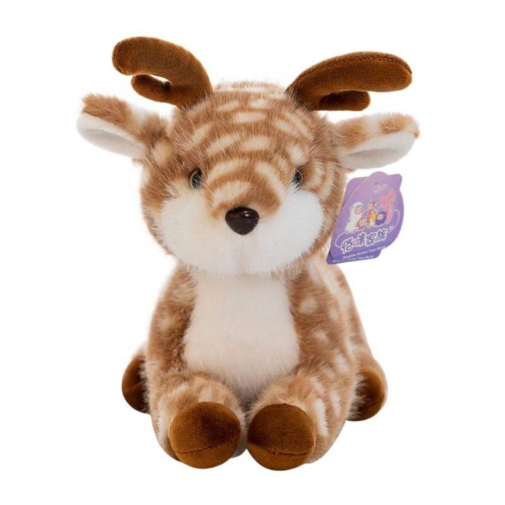Fluffy Christmas Deer Toy Interactive Stuffed Animal Dolls Toys  Home Decor