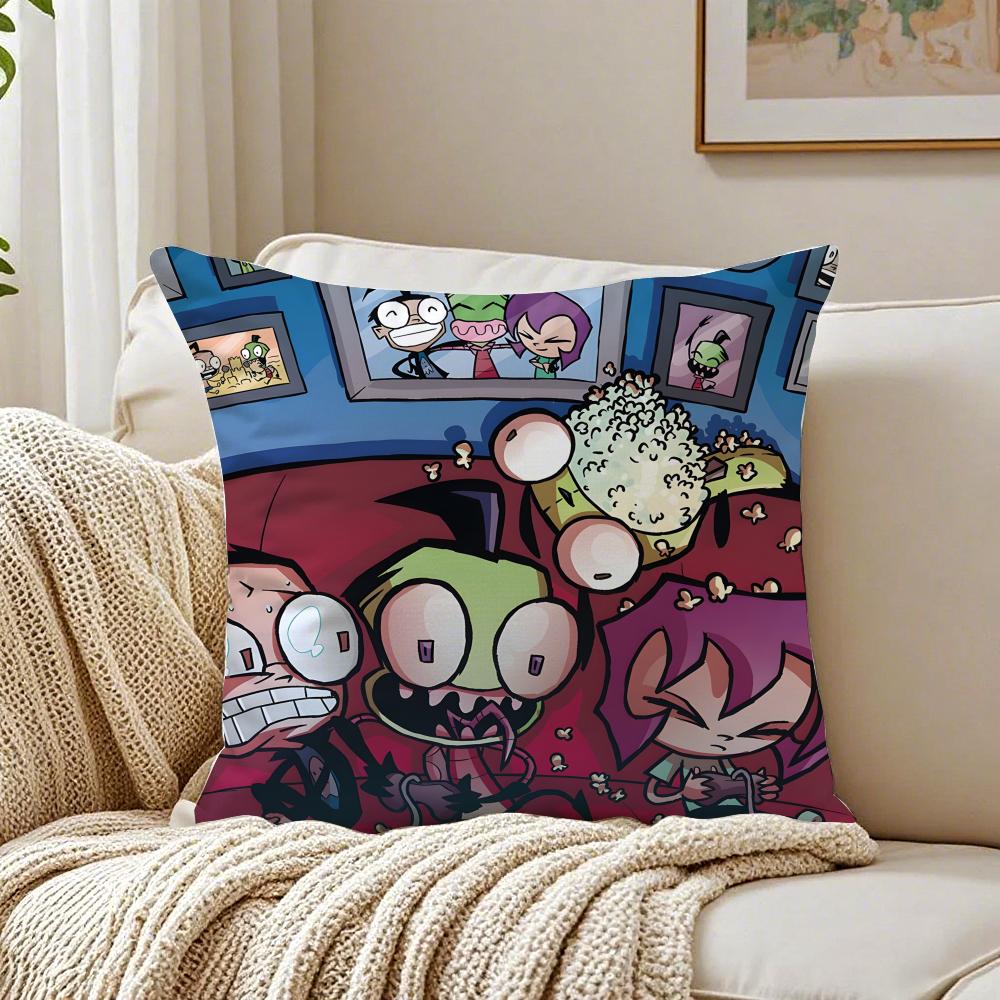 Animation Surreal IInvader ZZim Cushion Cover Pillowcase Antidustmite Living Room Sofa Decor Cushion Room