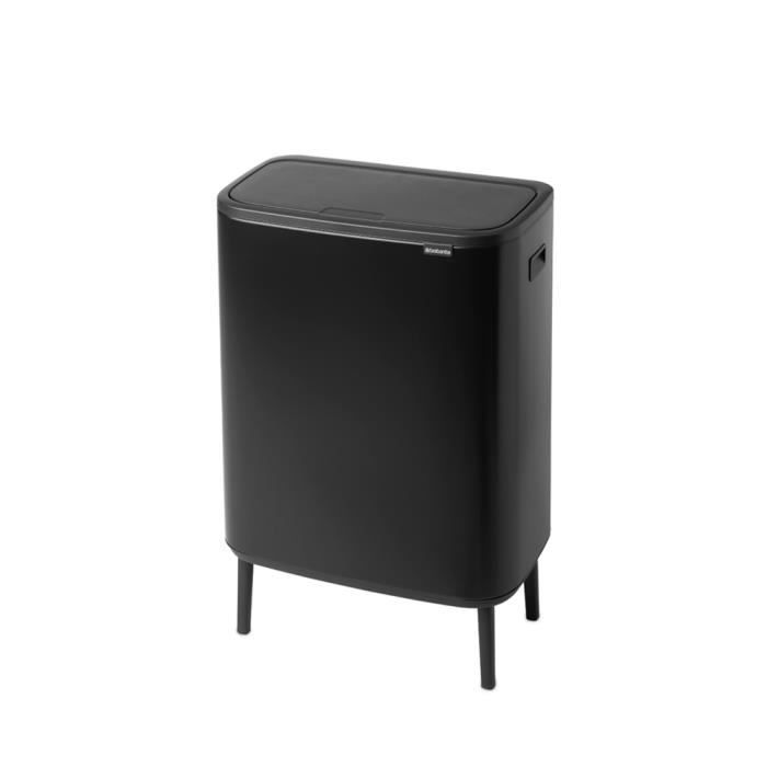 BRABANTIA Poubelle Bo Touch Bin Hi 2 Seaux 2 X 30 L Noir