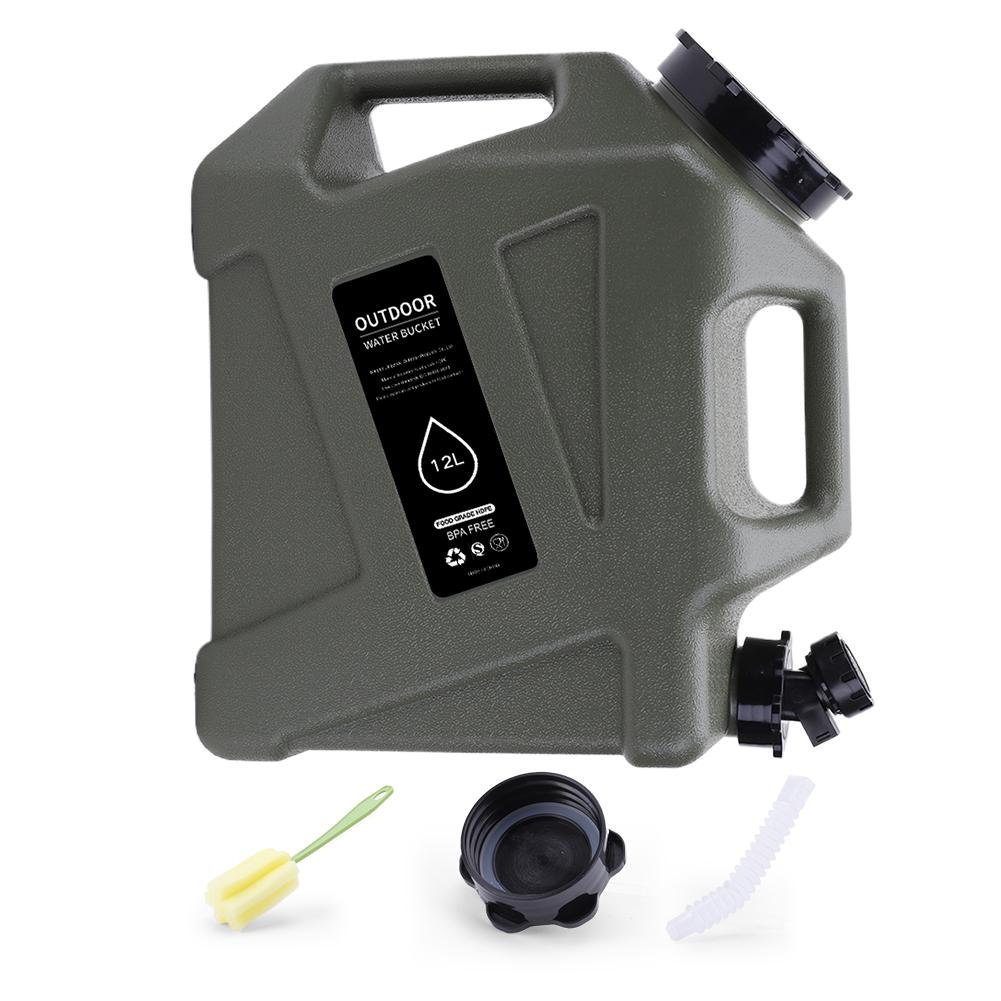12L Camping Water Container Large Capacity Water Storage Jug Portable Emergency Water Can for Vehicle Car Outdoor Camping