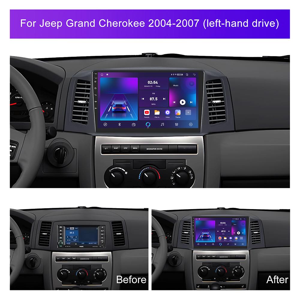 Autorádio Android pro JEEP GRAND CHEROKEE 2004-2007 Multimediální přehrávač Hlavní jednotka Stereo GPS Navigace BT WIFI 1+16GB