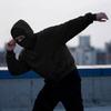 Men's Gothic Double Hooded Zip-Up Hoodie Loose Fit Trendy Streetwear