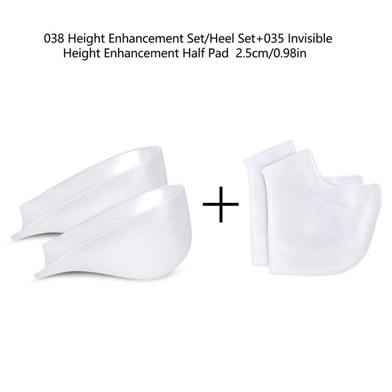 Invisible Height Increase 2-3Cm Silicone Socks Gel Heel Pads Orthopedic Arch Support Heel Cushion Insoles Foot Massage Pad