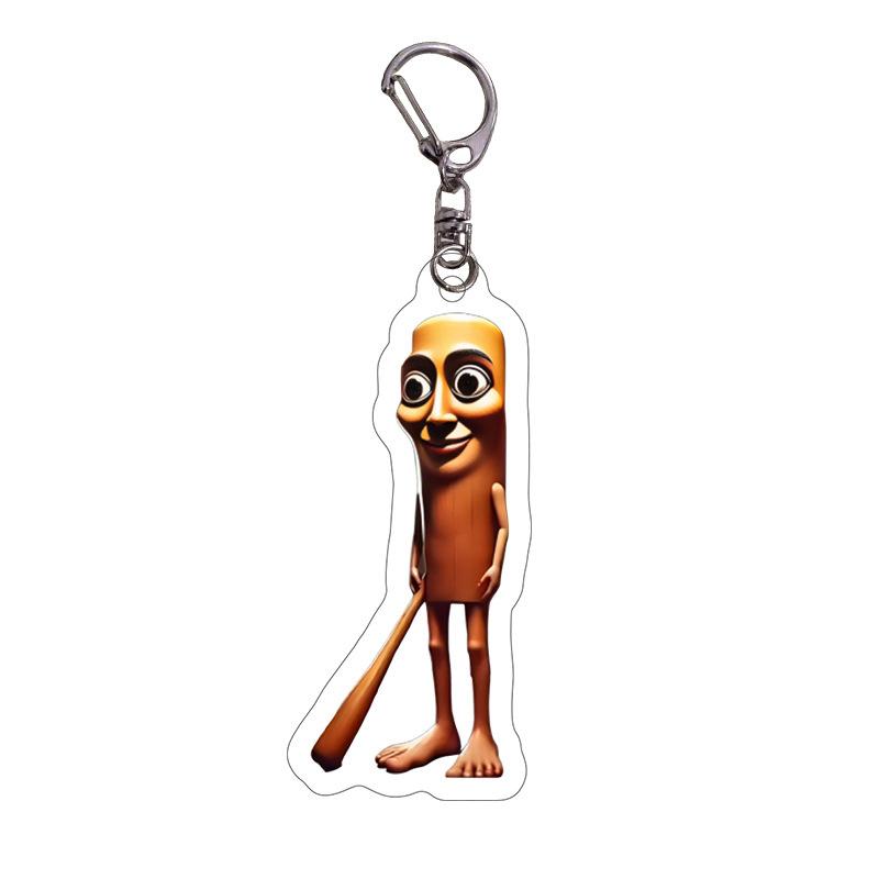 Tung Tung Tung Sahur 5Cm Acrylic Keychain Accessories – Whimsical Abstract Mirage Creature Designs Bag Charm