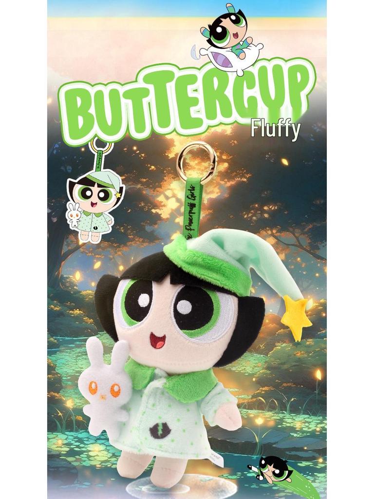 Powerpuff Girls Blossom Plush Keychain: Dream Series Pajama & Star Hat