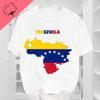 Venezuela Flag T Shirt Unisex Short Sleeve Crew Neck Tops Camisa Graphic T Shirts Cotton Casual Clothing Camisetas Ahegao