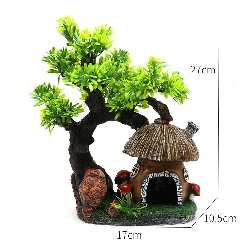 

Fish Tank Simulation Green Aquarium Decorative Resin Aquarium Landscaping Accessories Aquarium House Scenery Ornaments