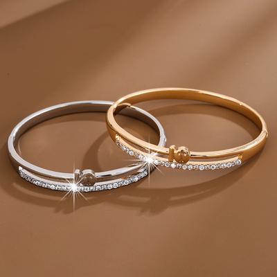 Fashion Trendy Ins Cold High Sense Micro Inlaid Zircon Everyday Style All-Match Jewelry Bracelet for Women