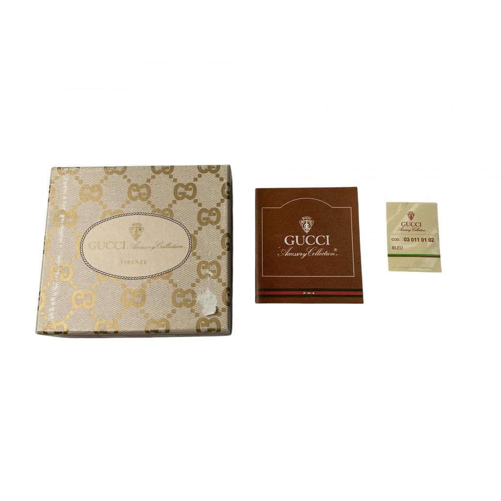 Used GUCCIBifold Wallet Navy leather/PVC Women