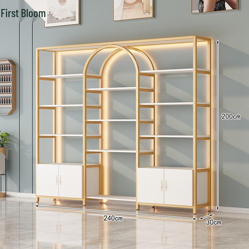 Elegant Display Stand: Nail Art and Skincare Storage Rack for Beauty Salons