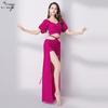 Conjunto de Vestido Longo de Fada para Iniciantes de Dança do Ventre - Uniforme de Performance Feminino
