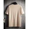 Men's 100% cotton fashionable casual loose oversized retro motorcycle pattern printed round neck short sleeved t-shirt
